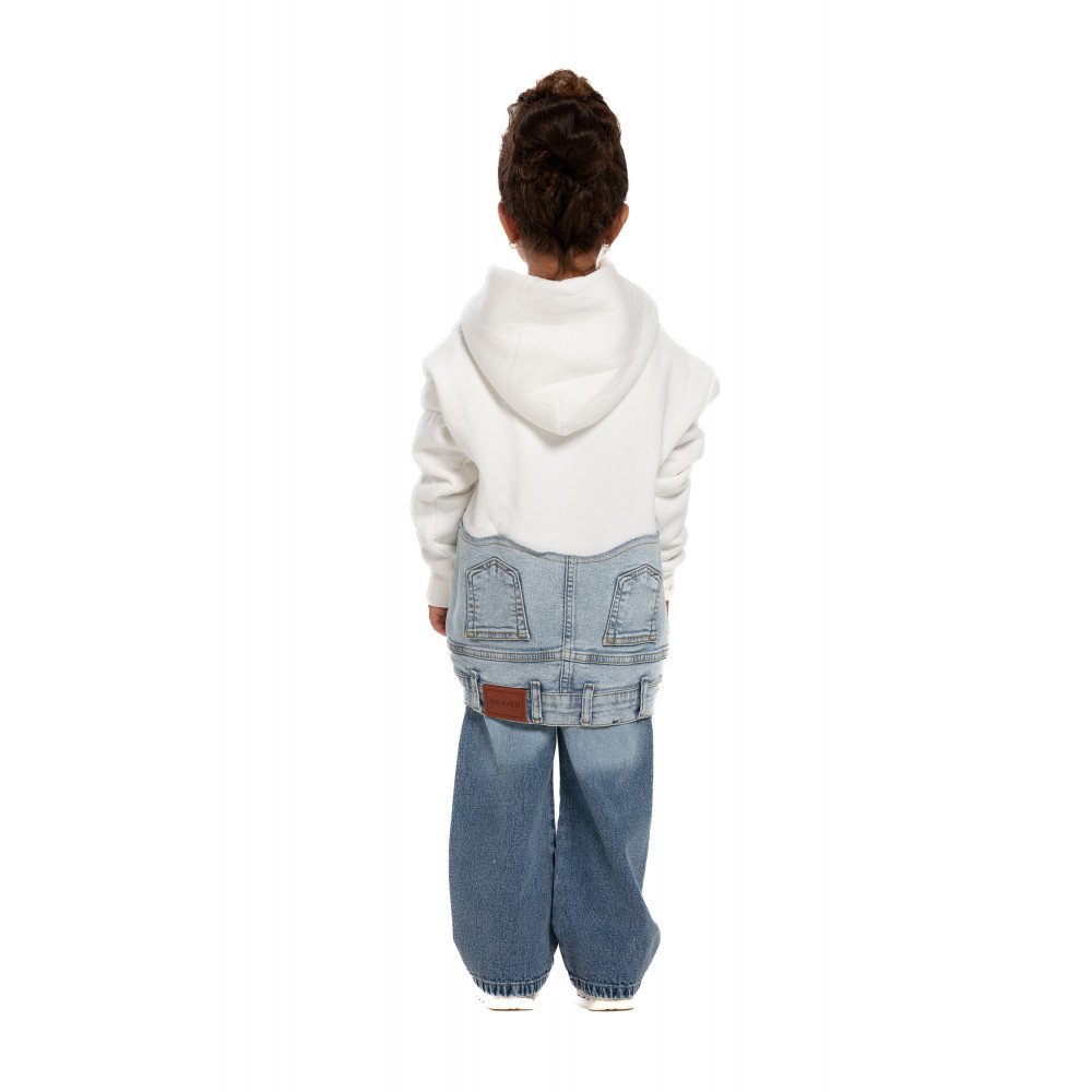 Kids Jeans Hoodie - Offwhite