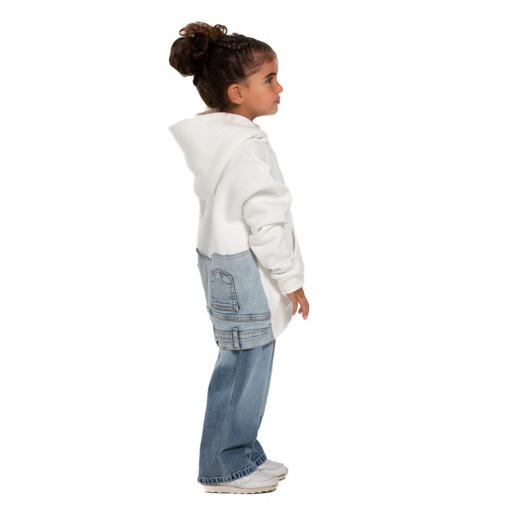 Kids Jeans Hoodie - Offwhite