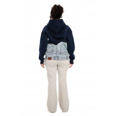 Jeans Hoodie - Navy Blue