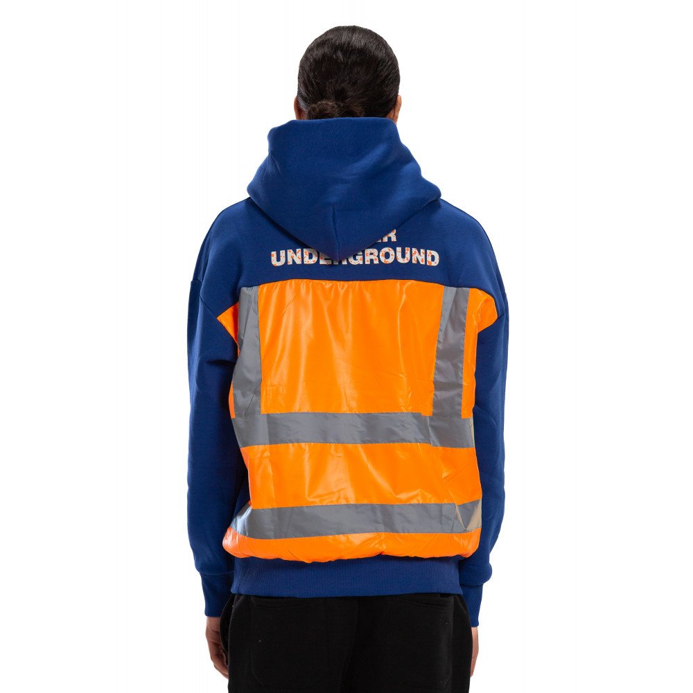 Underground Blue /Orang Hoodie
