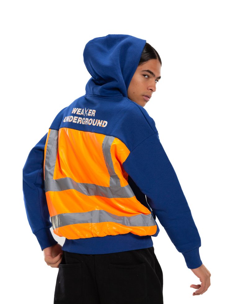 Underground Blue /Orang Hoodie