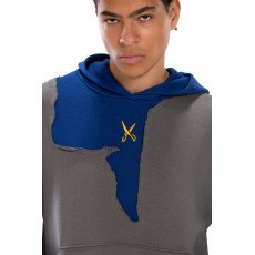Hoodie Oversize - Gray/ Blue 23