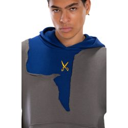 Hoodie Oversize - Gray/ Blue 23
