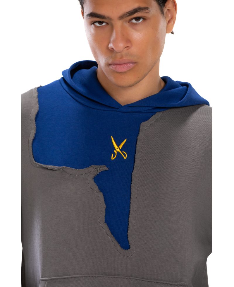 Hoodie Oversize - Gray/ Blue 23 Hoodie Oversize - Gray/ Blue 23