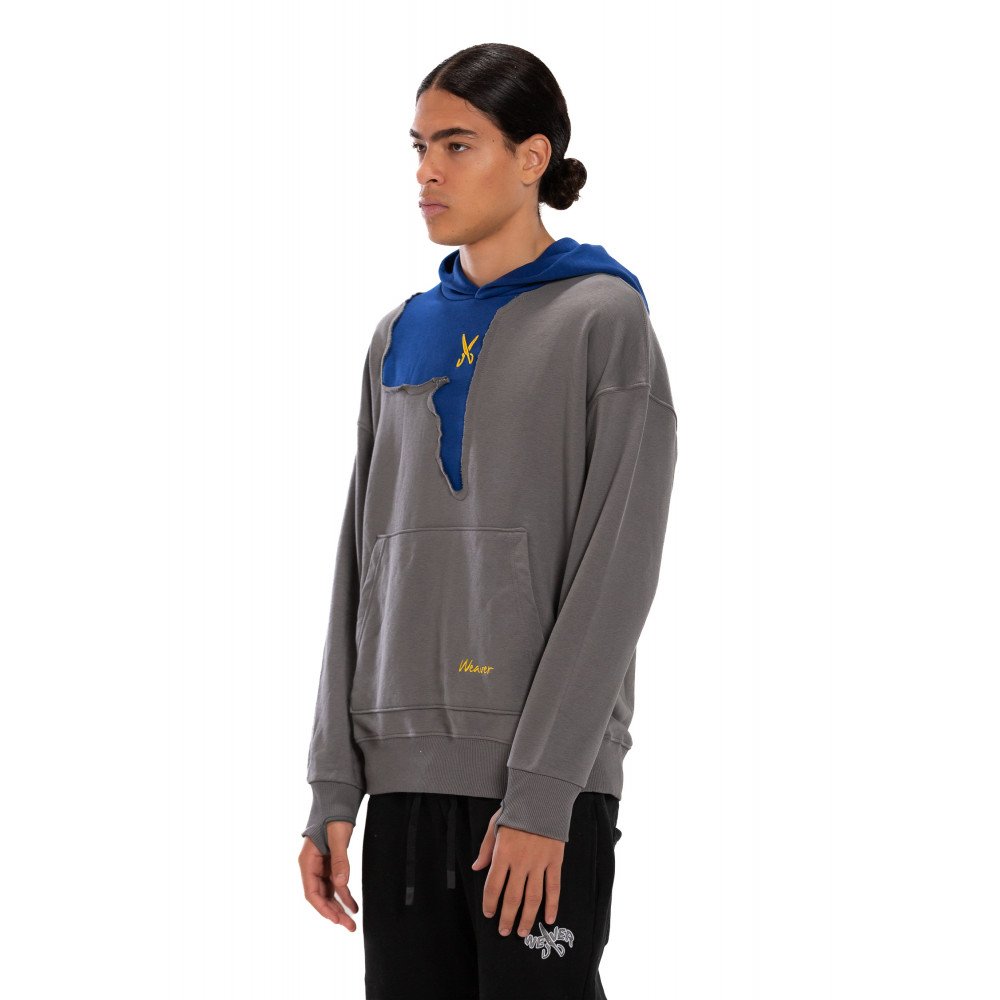Hoodie Oversize - Gray/ Blue 23