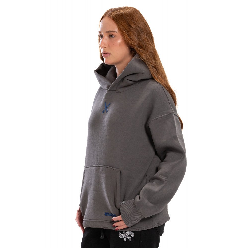 Hoodie Oversize Zigzag - Gray