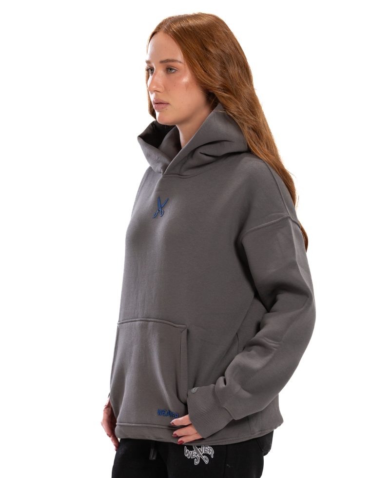 Hoodie Oversize Zigzag - Gray