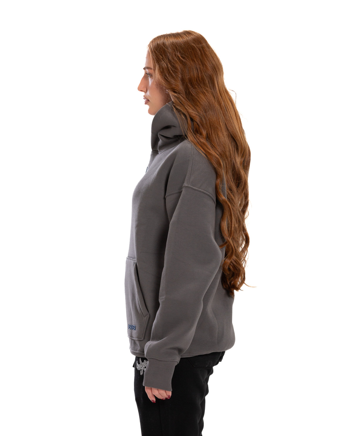 Hoodie Oversize Zigzag - Gray