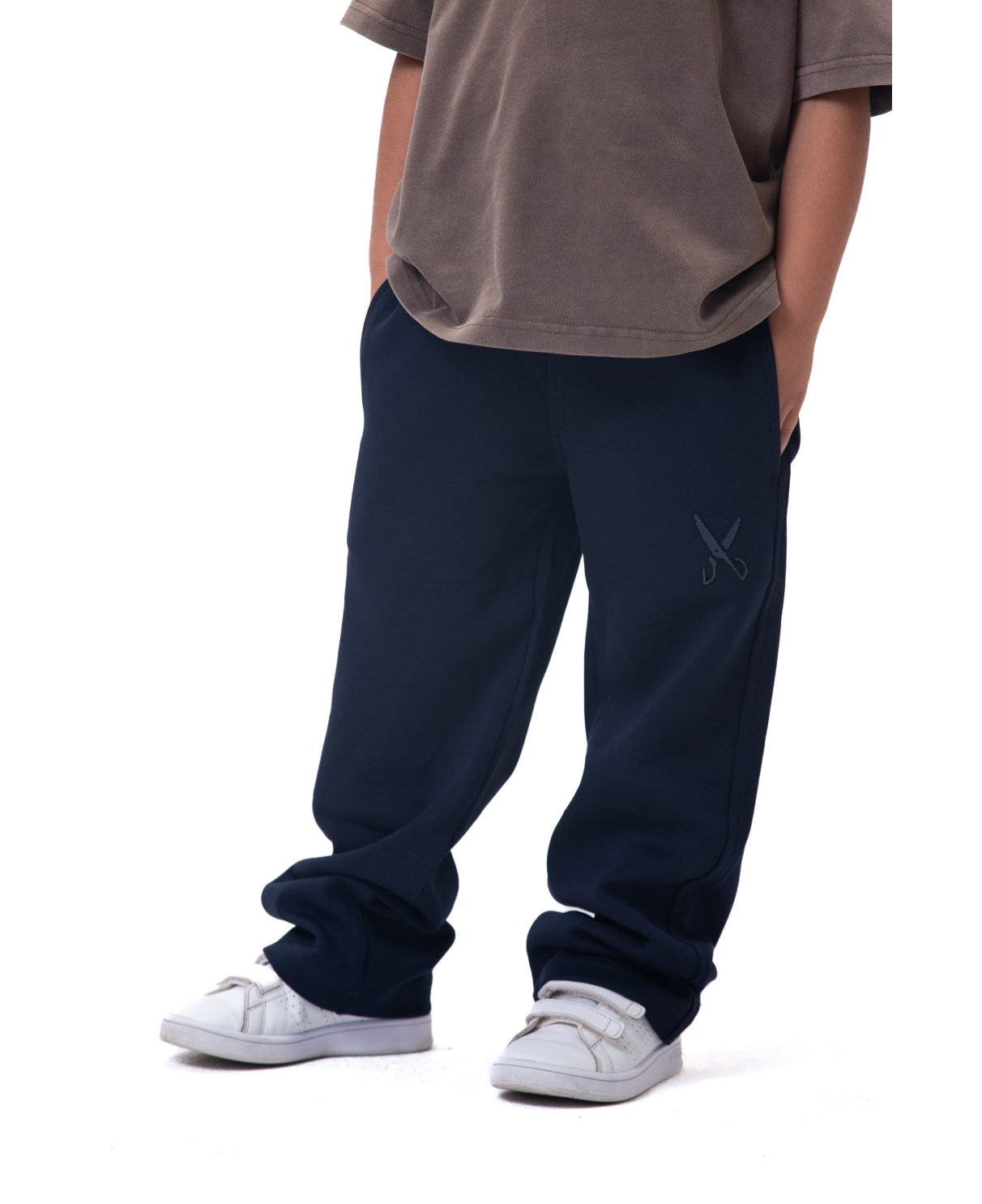 Kids Pants zigzag logo - Navy Blue