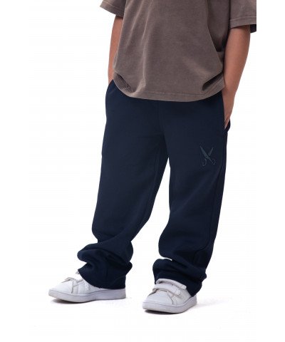 Kids Pants zigzag logo - Navy Blue