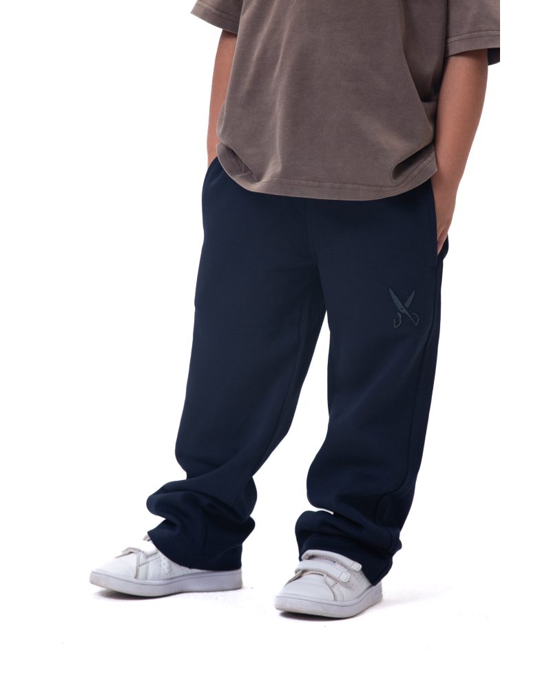 Kids Pants zigzag logo - Navy Blue