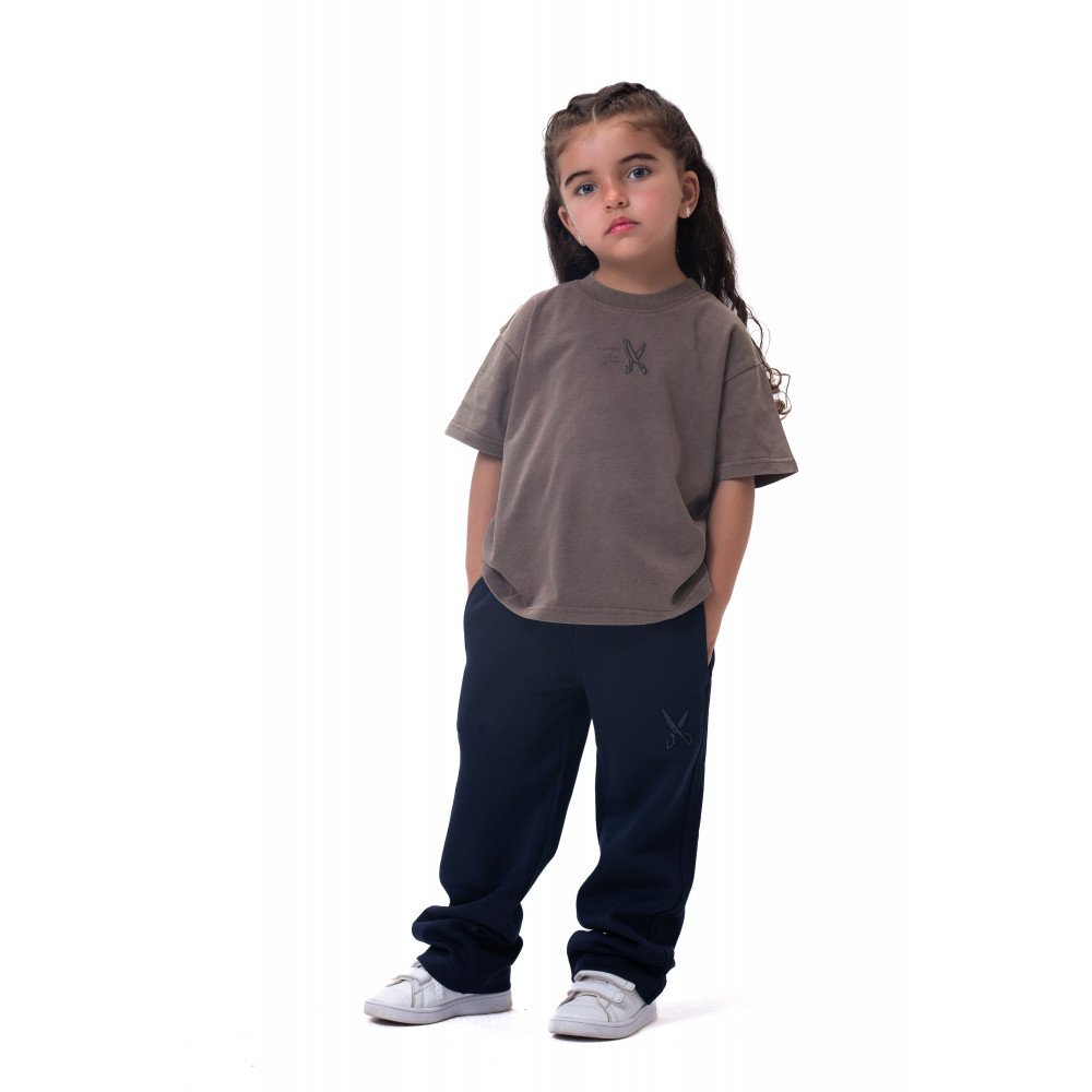 Kids Pants zigzag logo - Navy Blue