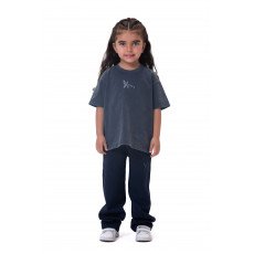 Kids Cartoon washed T-shirt - Black