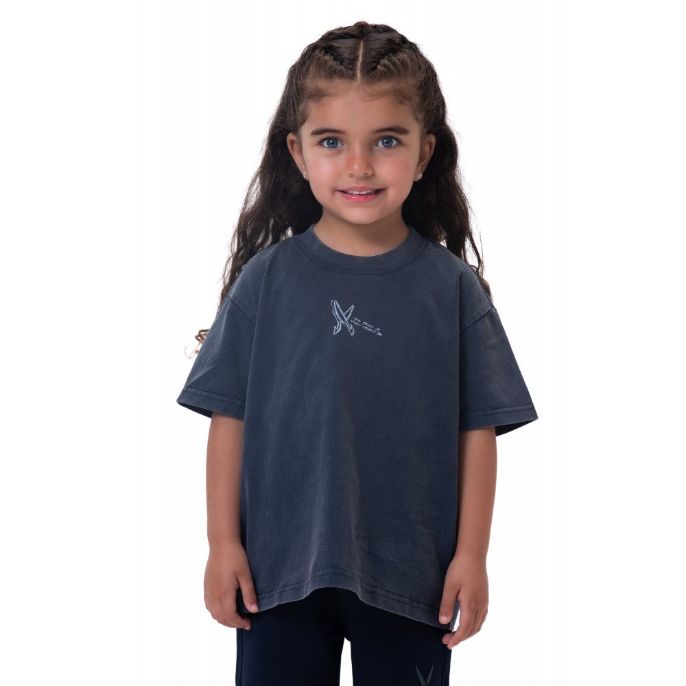 Kids Cartoon washed T-shirt - Black