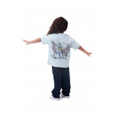 Kids Cartoon washed T-shirt - Baby blue