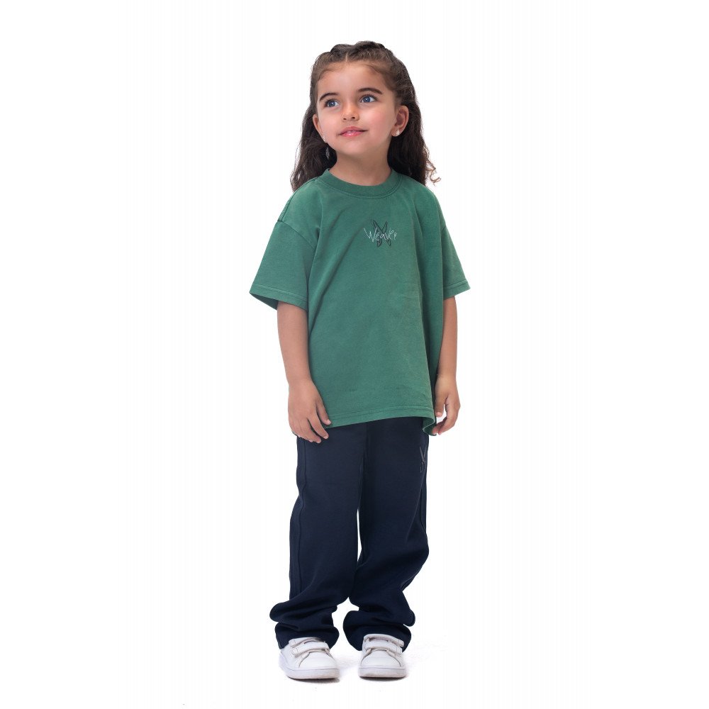 Kids Cartoon washed T-shirt - Green