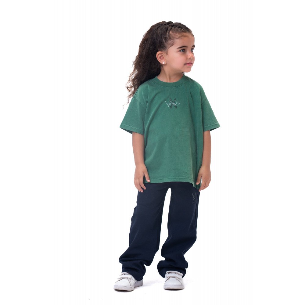 Kids Cartoon washed T-shirt - Green