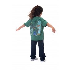 Kids Cartoon washed T-shirt - Green