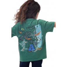 Kids Cartoon washed T-shirt - Green