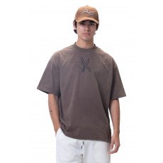 Cartoon washed T-shirt - Brown