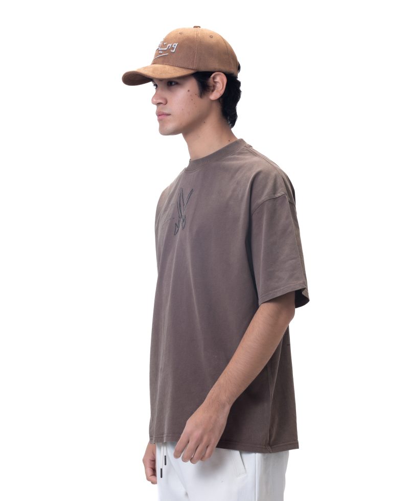 Cartoon washed T-shirt - Brown