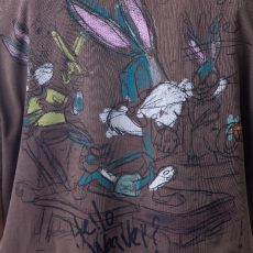 Cartoon washed T-shirt - Brown