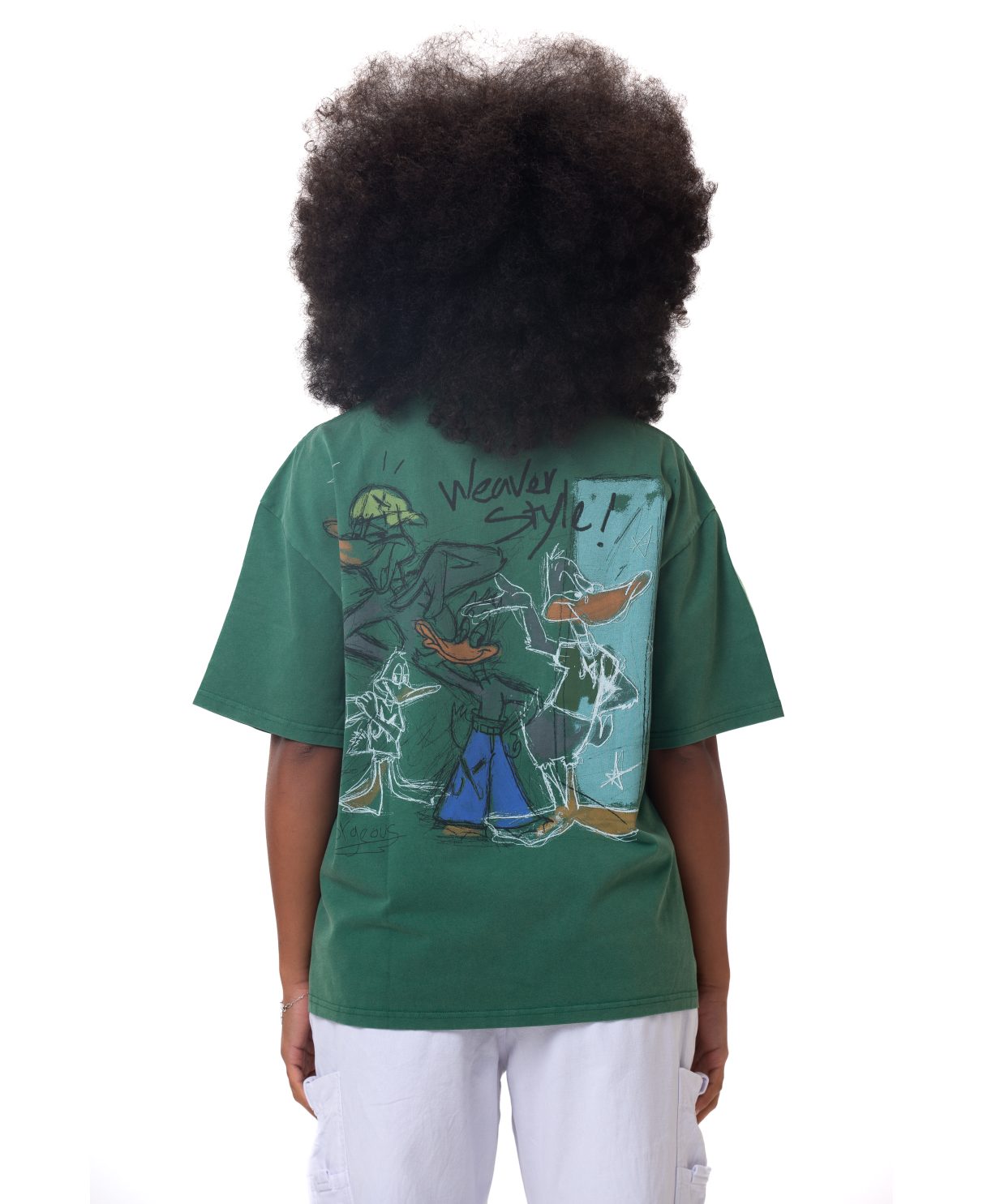 Cartoon washed T-shirt - Green