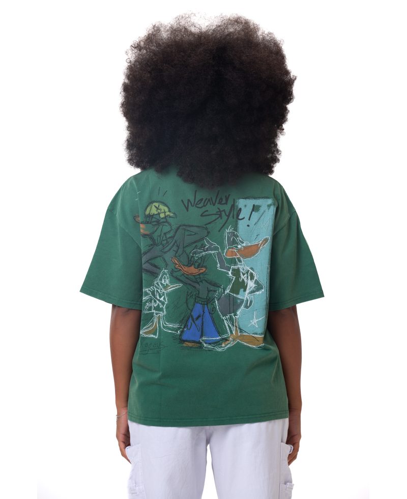Cartoon washed T-shirt - Green
