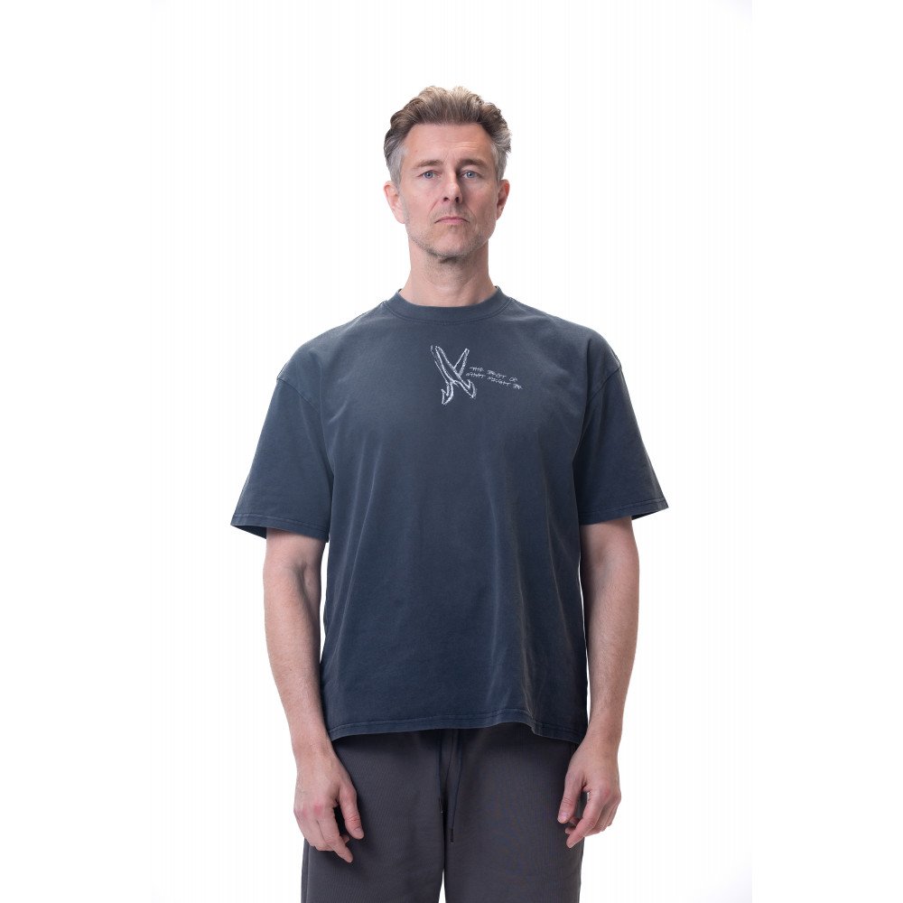 Cartoon washed T-shirt - black