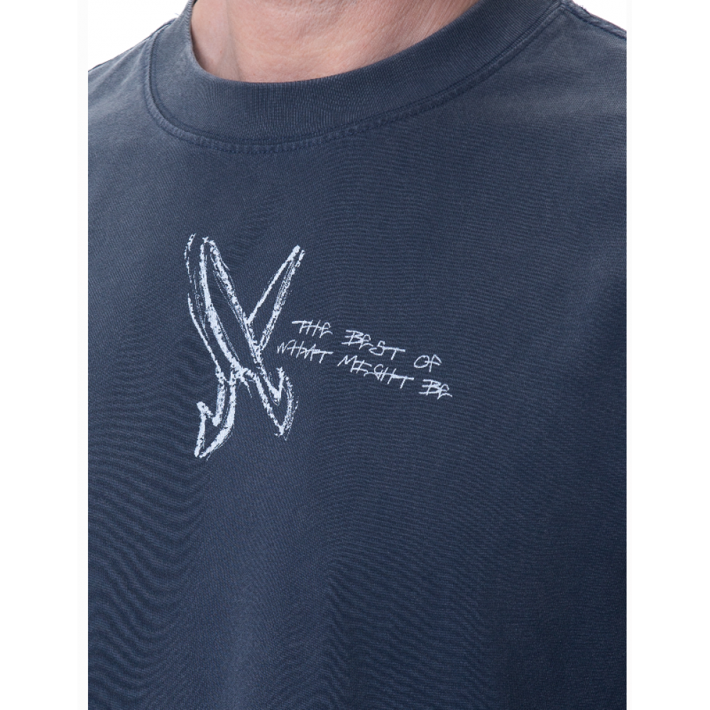 Cartoon washed T-shirt - black