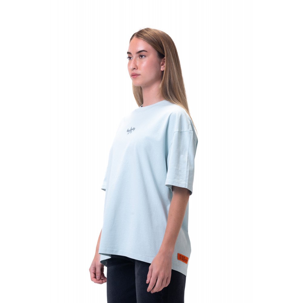 New washed T-shirt-Baby Blue
