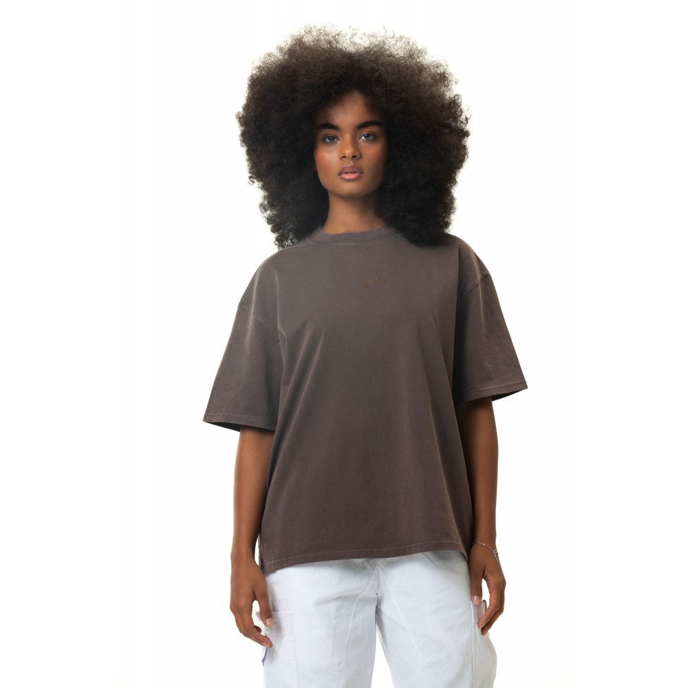 New washed T-shirt-Brawn