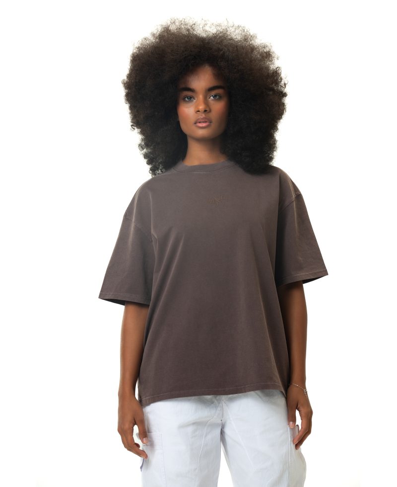 New washed T-shirt-Brawn New washed T-shirt-Brawn