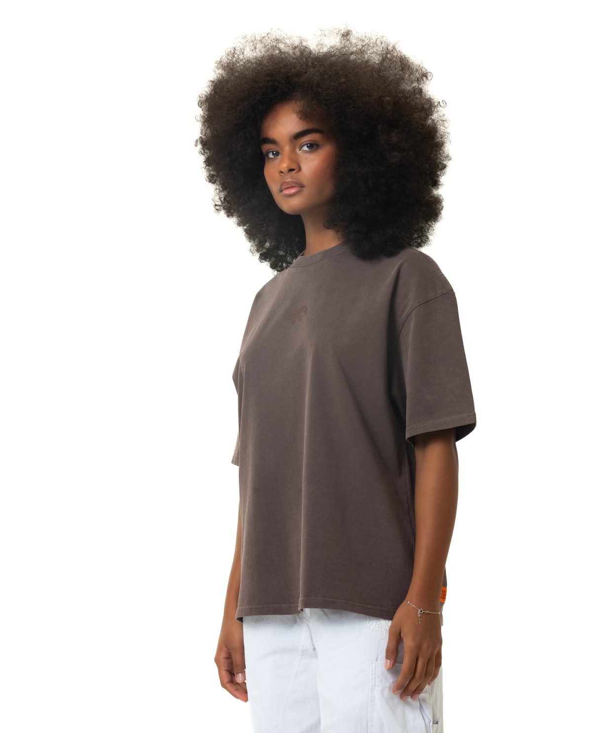 New washed T-shirt-Brawn