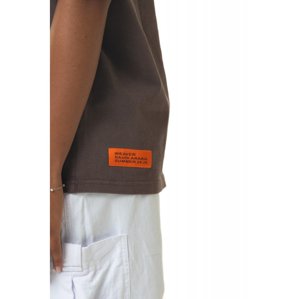 New washed T-shirt-Brawn