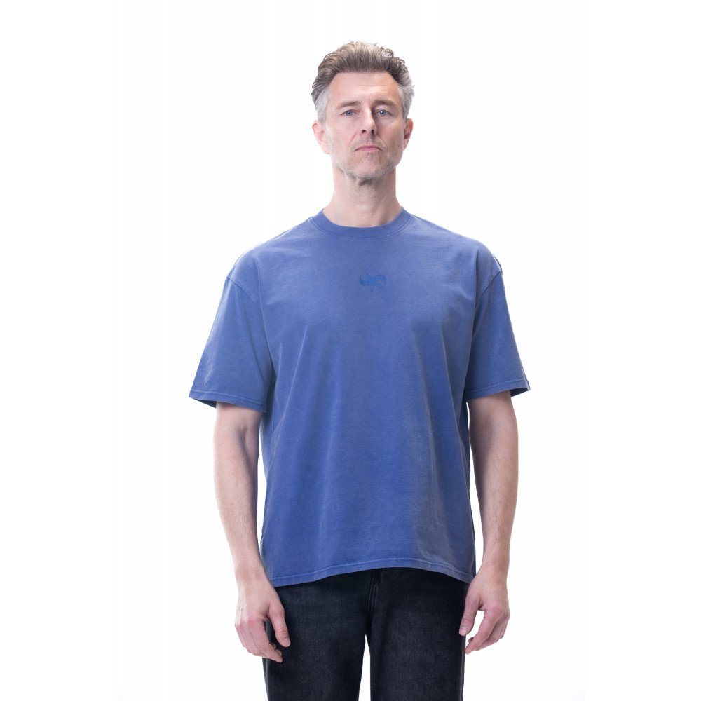 New washed T-shirt-Blue