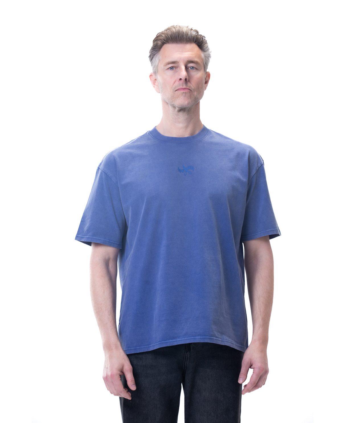 New washed T-shirt-Blue