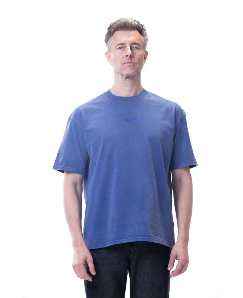 New washed T-shirt-Blue