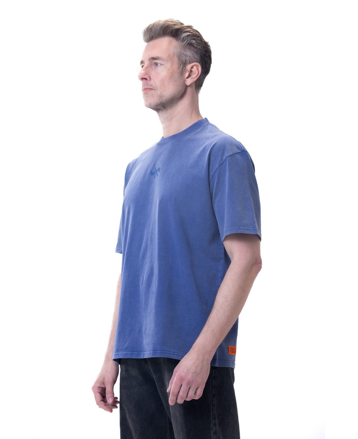New washed T-shirt-Blue