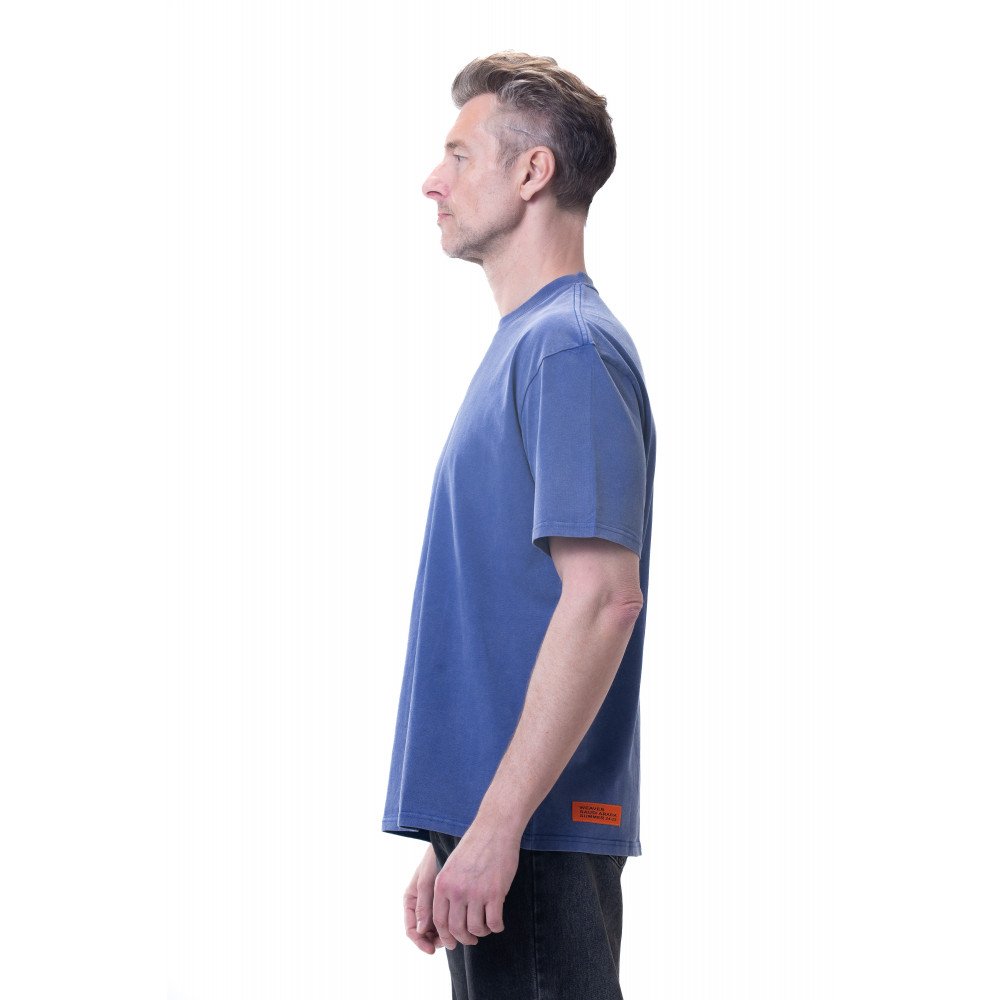 New washed T-shirt-Blue