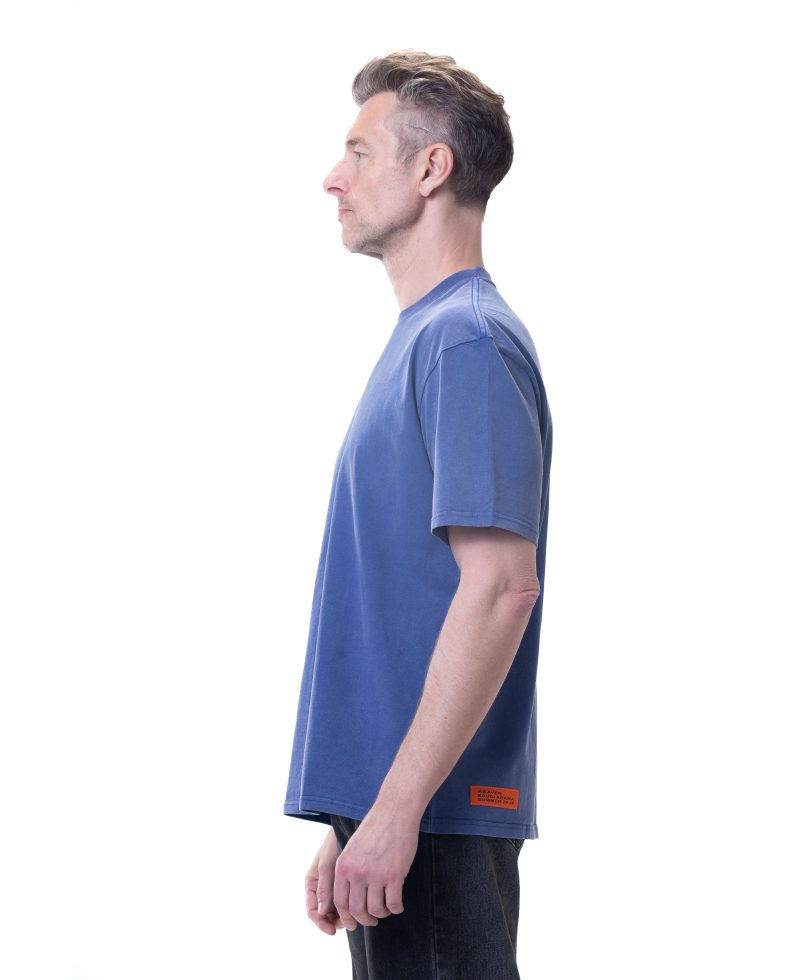 New washed T-shirt-Blue
