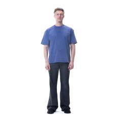 New washed T-shirt-Blue