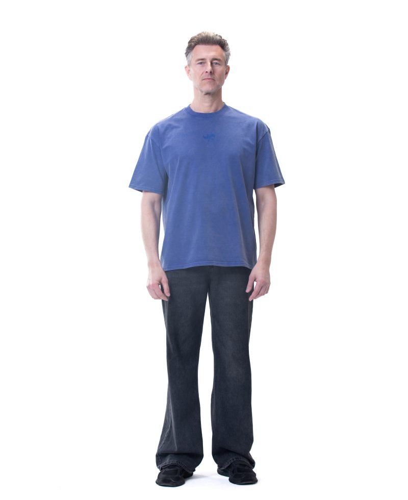 New washed T-shirt-Blue