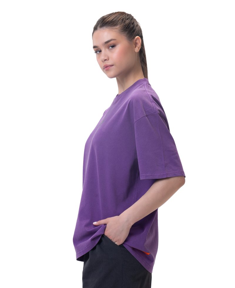 New washed T-shirt-purple