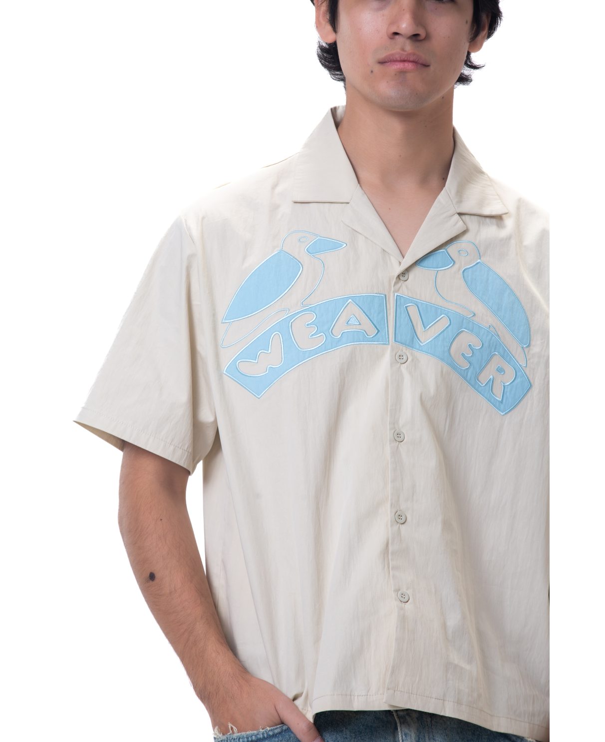 Unisex shirt-Light Beige - Boxy