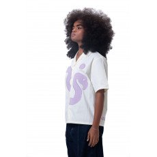 Unisex shirt-Light yellow-purple - Boxy