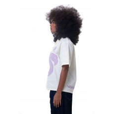 Unisex shirt-Light yellow-purple - Boxy