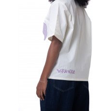 Unisex shirt-Light yellow-purple - Boxy
