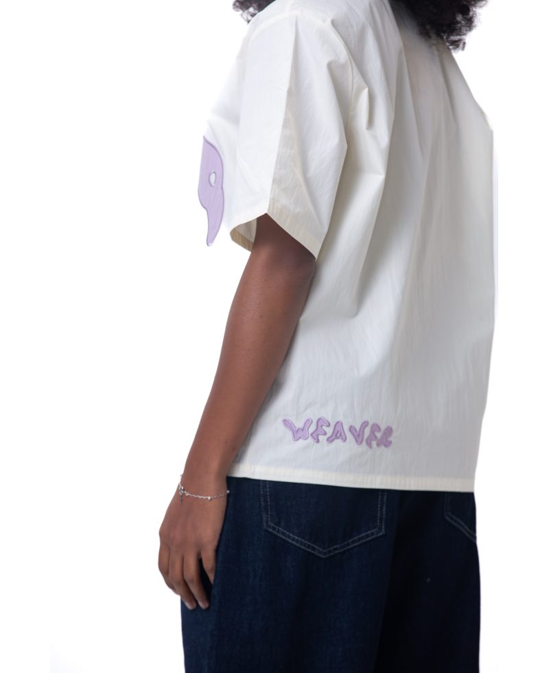 Unisex shirt-Light yellow-purple - Boxy