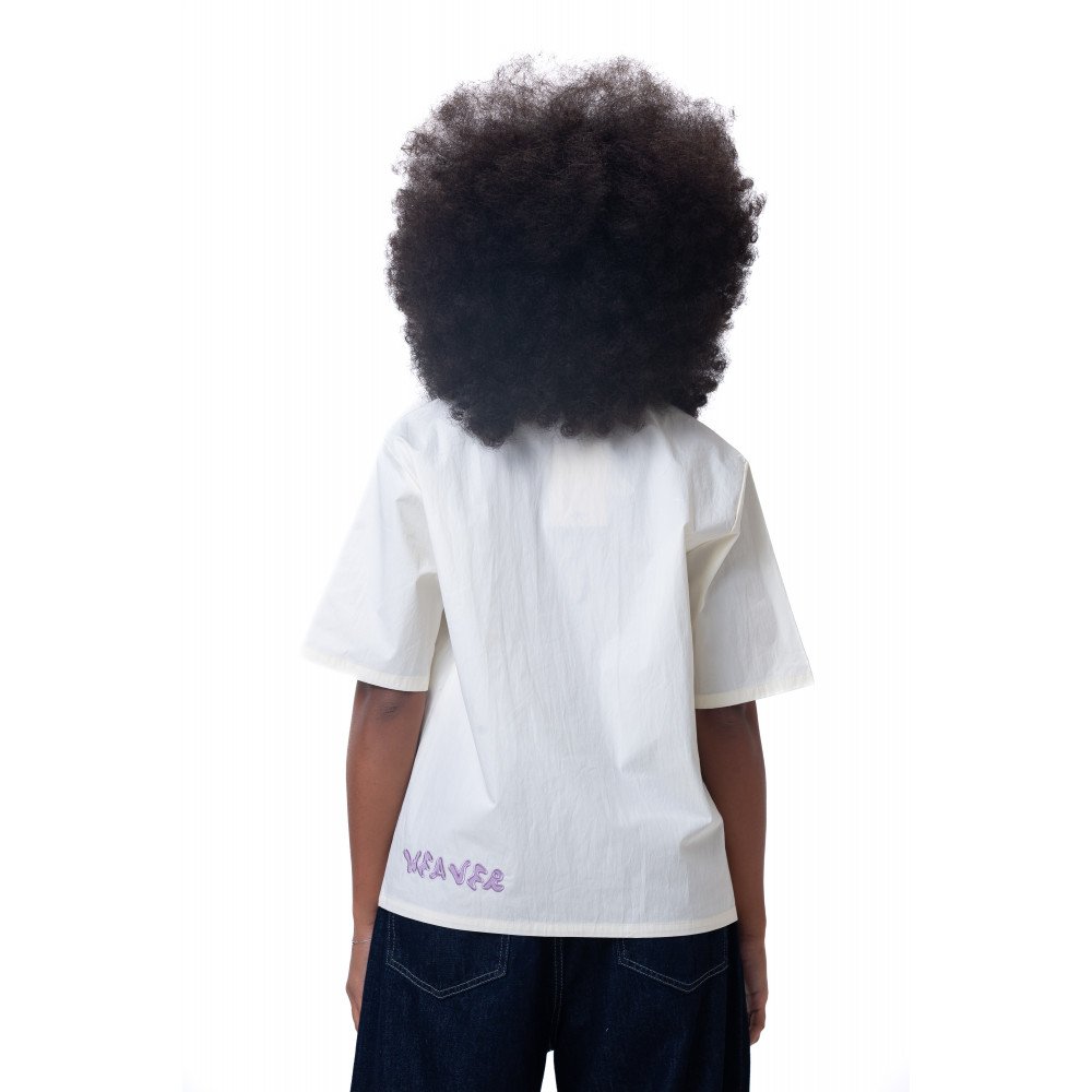 Unisex shirt-Light yellow-purple - Boxy